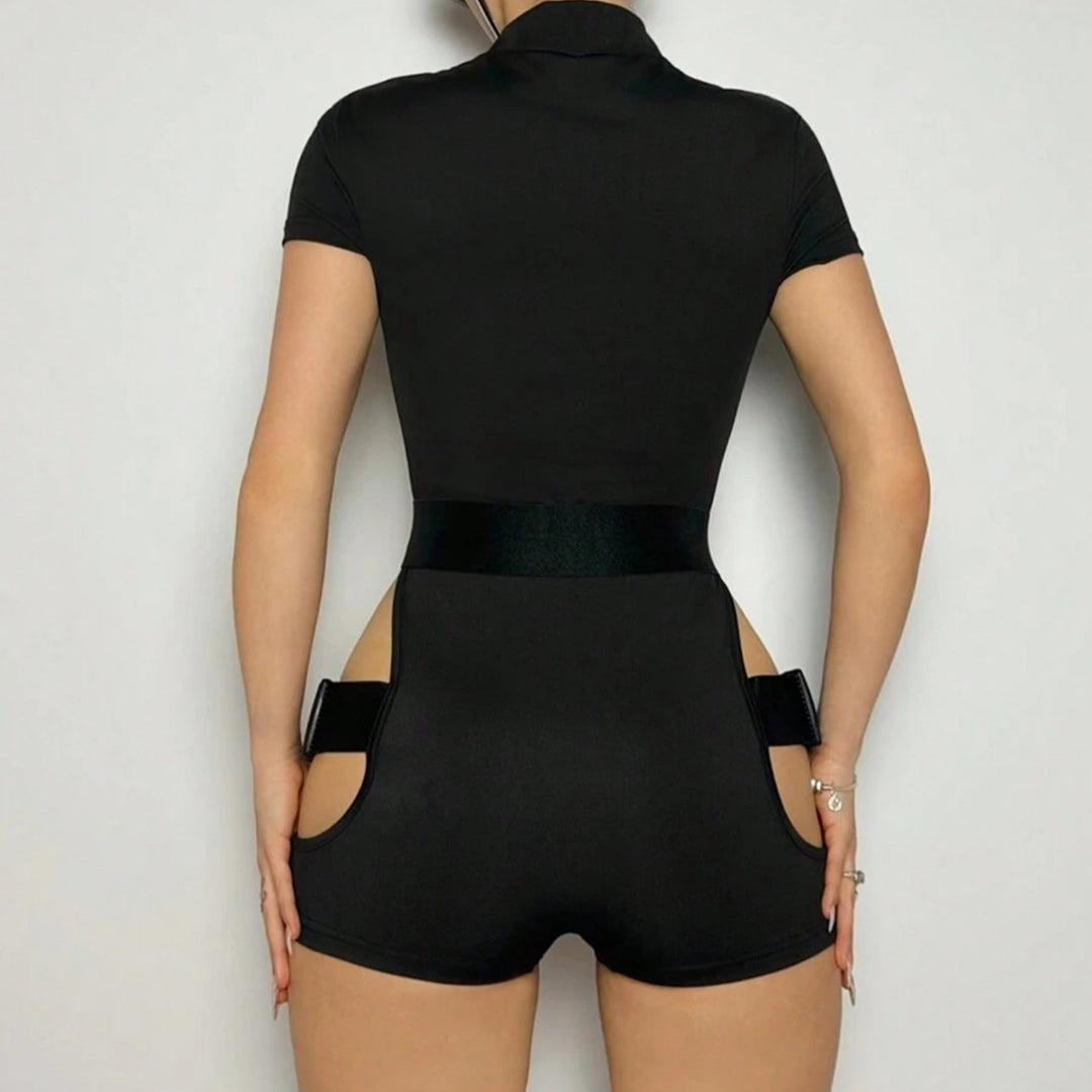 New sexy zipper slim-fit long-sleeved bodysuit