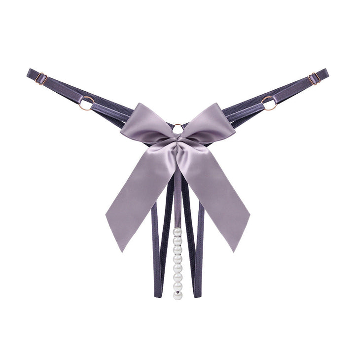 Beaded Tease Open Crotch Thong(Buy 1, get 2 free)