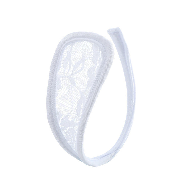 Sheer, sexy thong with a rounded front panel.