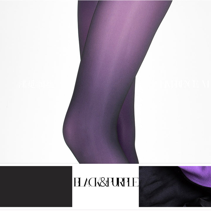 Autumn/Winter 150D Two-Tone Composite Fabric Tights