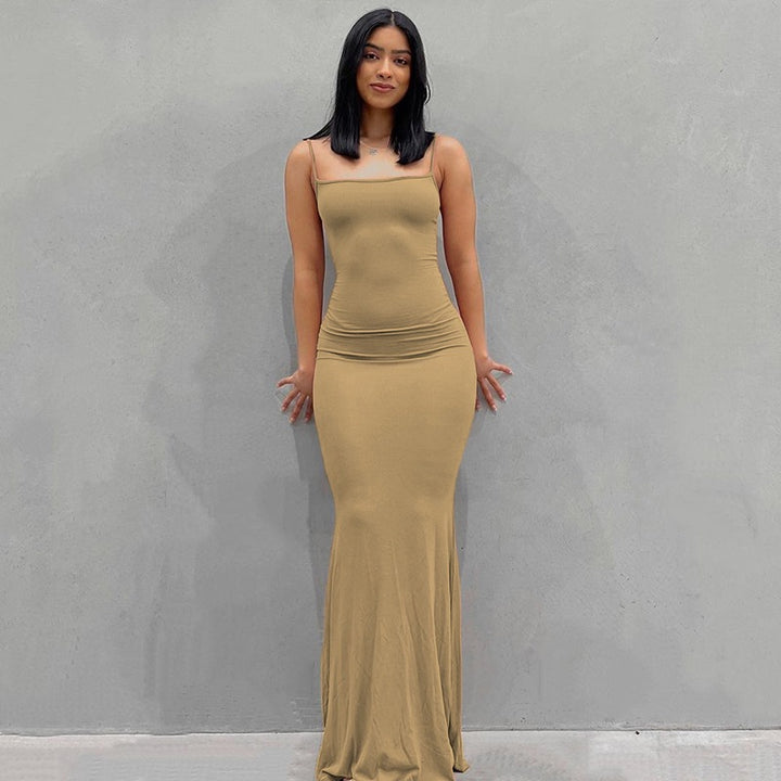 Best-Selling Solid-Color Spaghetti-Strap Dress