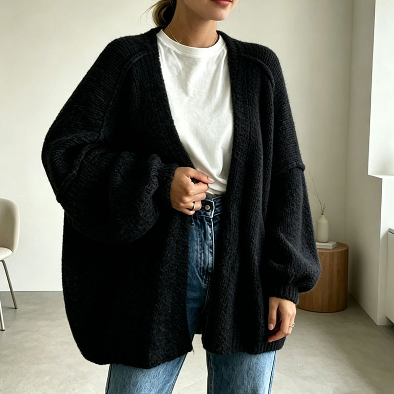New Autumn/Winter Chunky-Knit Long-Sleeve Cardigan