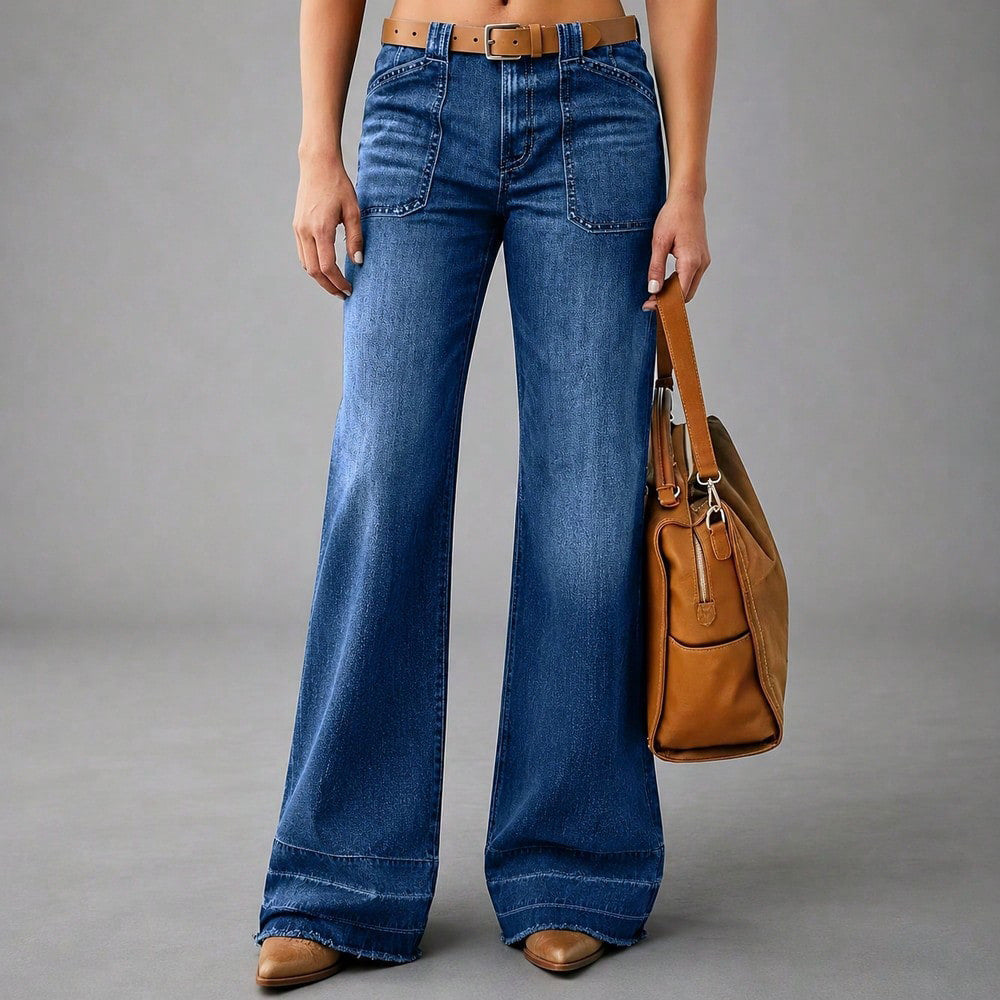 American-style slimming wide-leg jeans (Spring/Autumn)