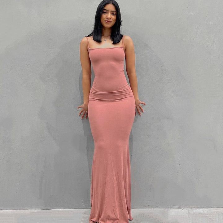 Best-Selling Solid-Color Spaghetti-Strap Dress
