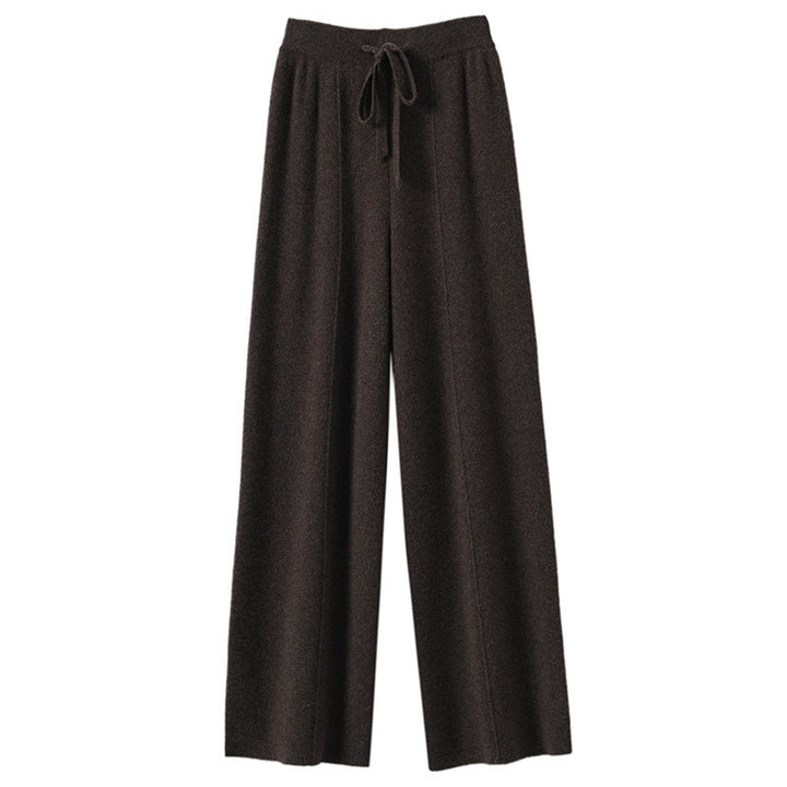 New Autumn/Winter High-Waisted Warm Knitted Straight-Leg Pants