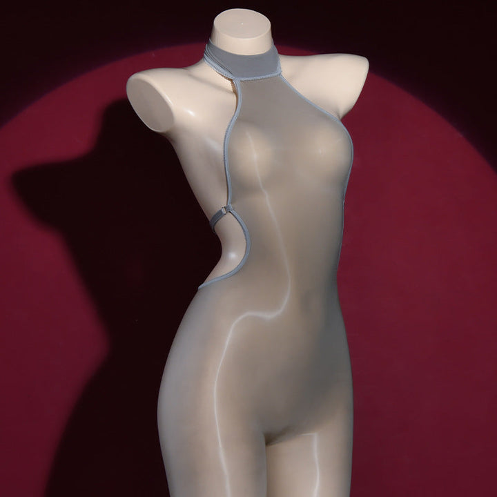 Slick Desire Full-Body Catsuit – Optional Crotchless