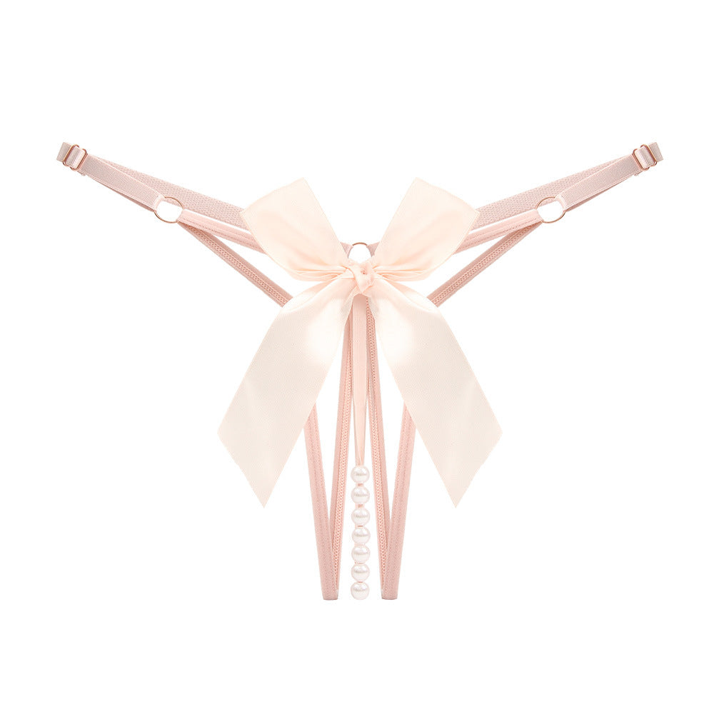 Beaded Tease Open Crotch Thong(Buy 1, get 2 free)