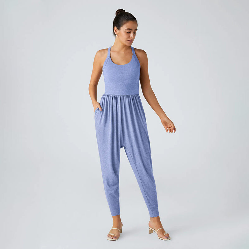New Sleeveless Lace-Up Butt-Lifting Jumpsuit