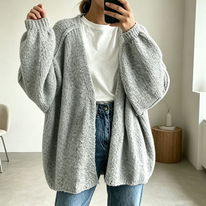 New Autumn/Winter Chunky-Knit Long-Sleeve Cardigan