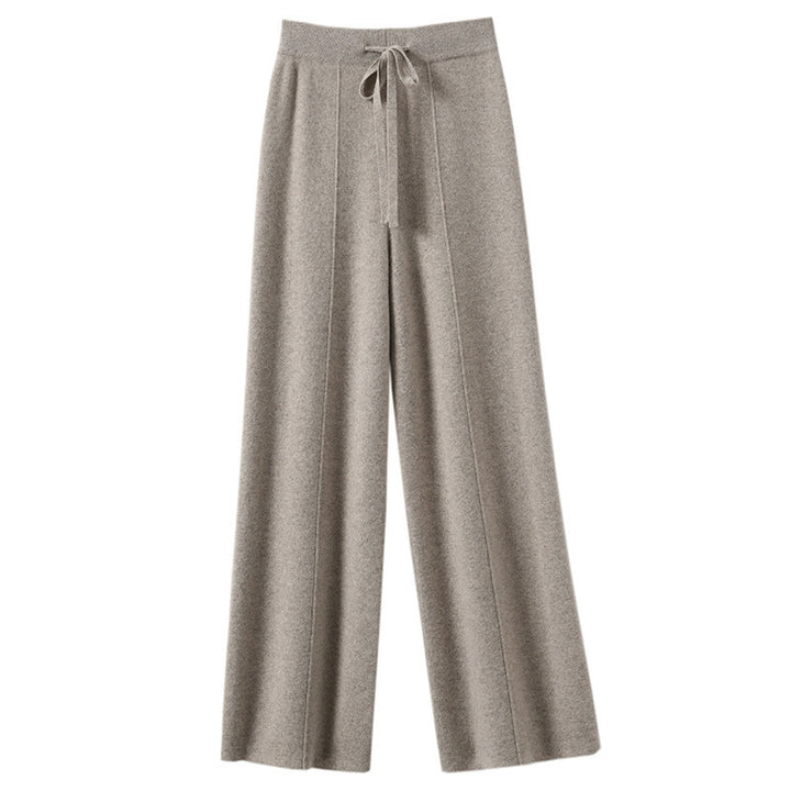 New Autumn/Winter High-Waisted Warm Knitted Straight-Leg Pants