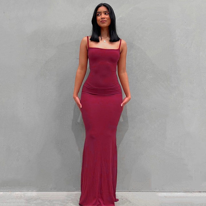Best-Selling Solid-Color Spaghetti-Strap Dress