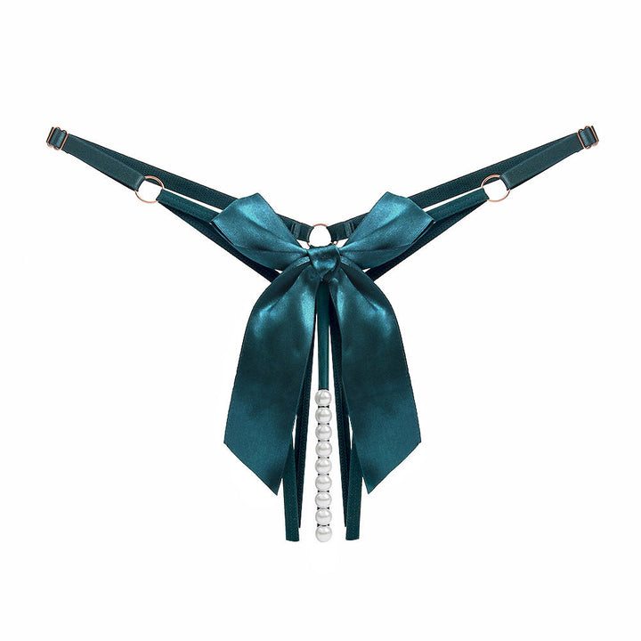 Beaded Tease Open Crotch Thong(Buy 1, get 2 free)