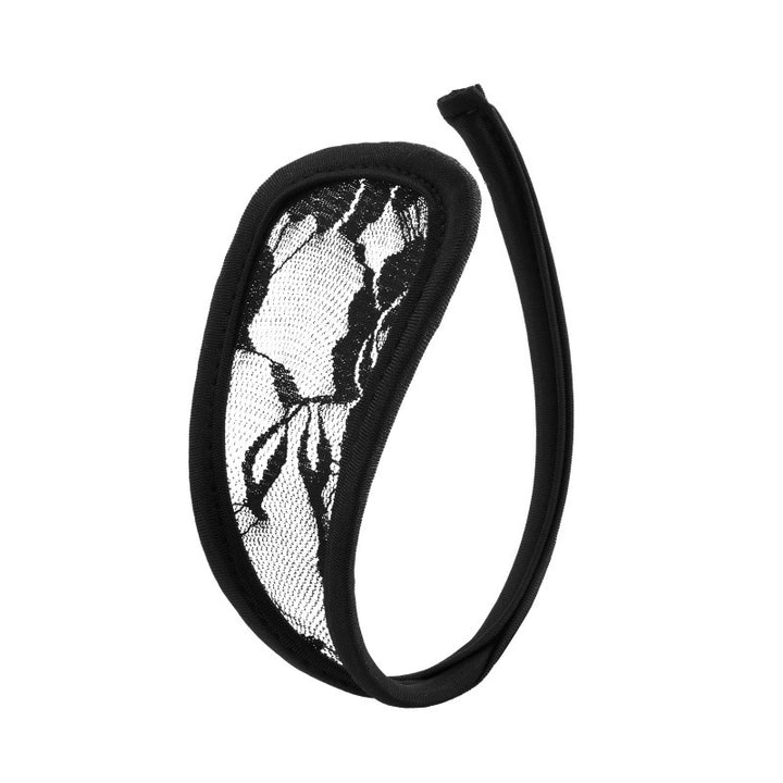 Sheer, sexy thong with a rounded front panel.