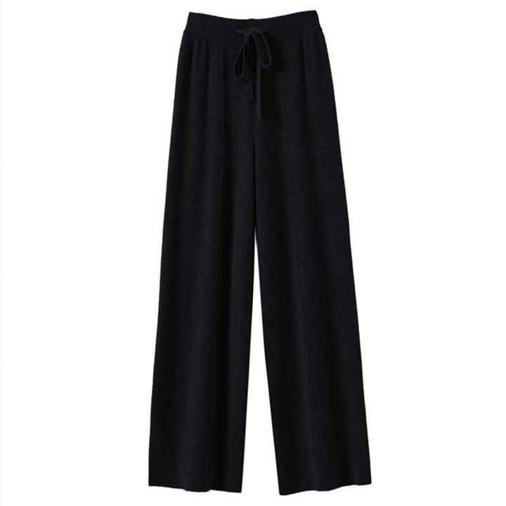 New Autumn/Winter High-Waisted Warm Knitted Straight-Leg Pants