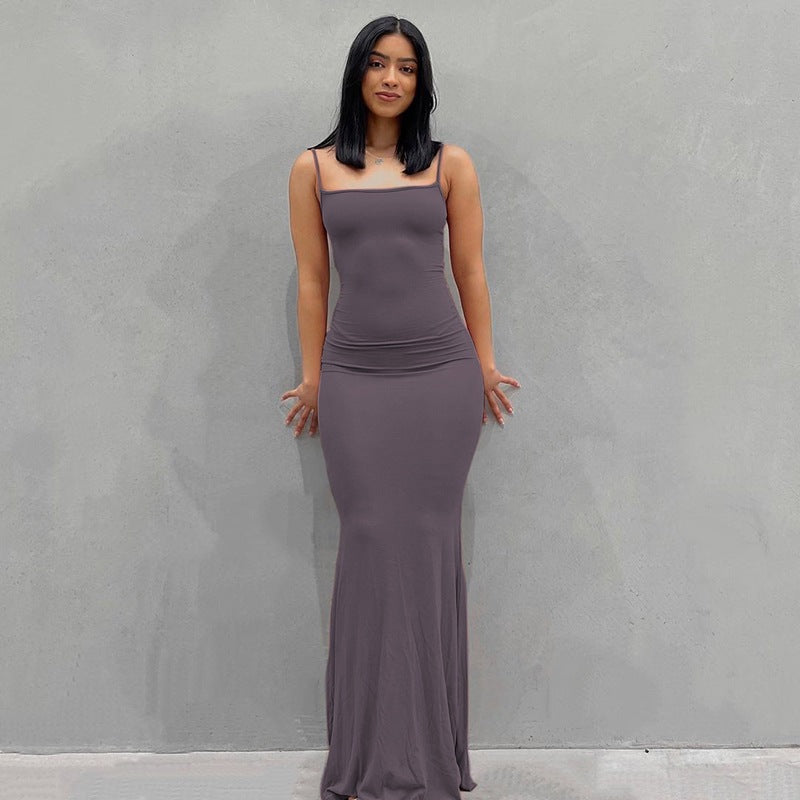 Best-Selling Solid-Color Spaghetti-Strap Dress