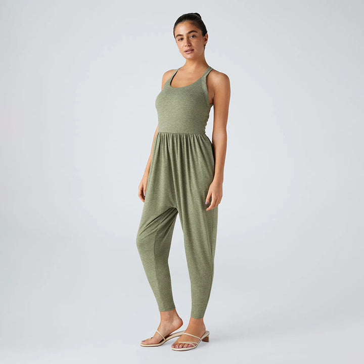 New Sleeveless Lace-Up Butt-Lifting Jumpsuit
