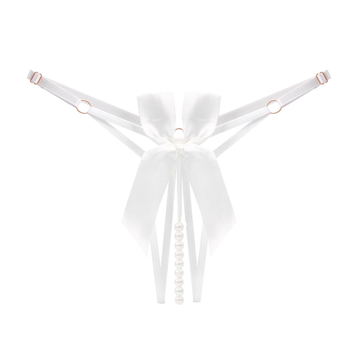 Beaded Tease Open Crotch Thong(Buy 1, get 2 free)