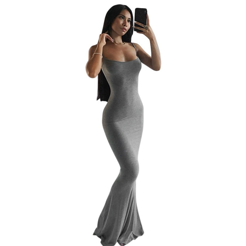 Best-Selling Solid-Color Spaghetti-Strap Dress