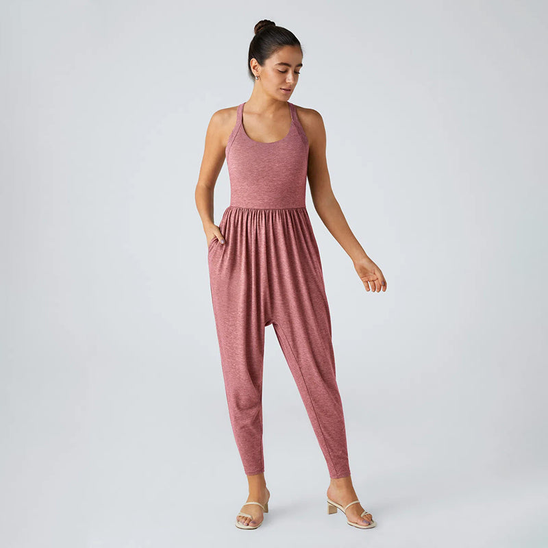 New Sleeveless Lace-Up Butt-Lifting Jumpsuit