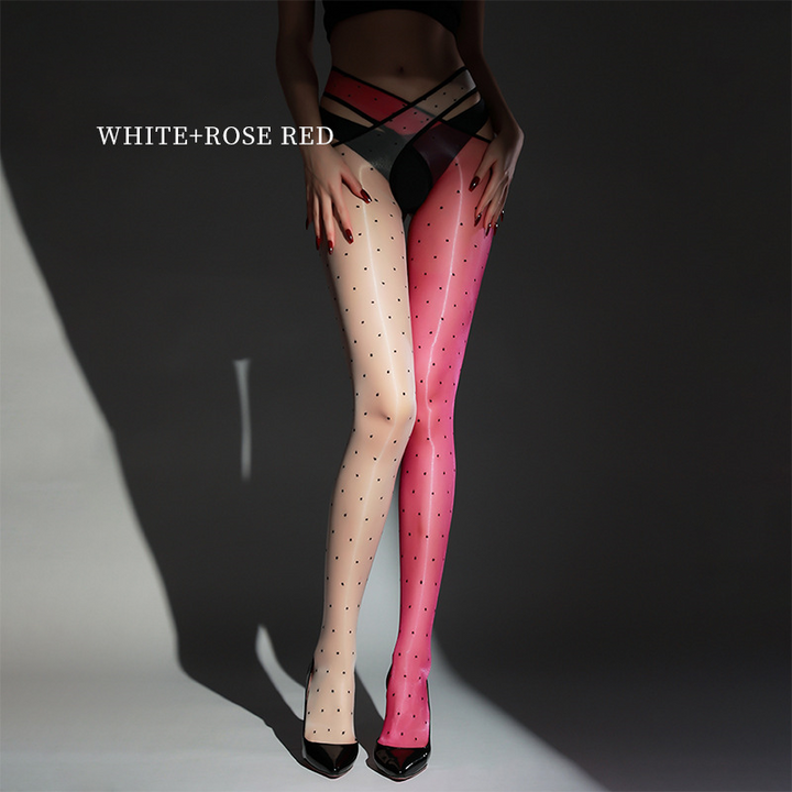 Sheer Desire Polka Dot Crossover Stockings