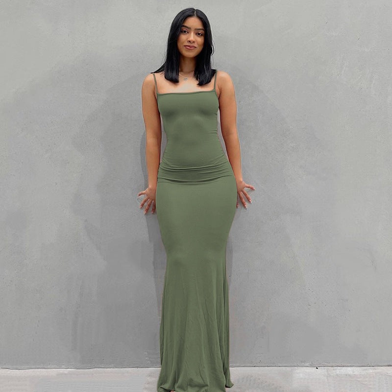 Best-Selling Solid-Color Spaghetti-Strap Dress