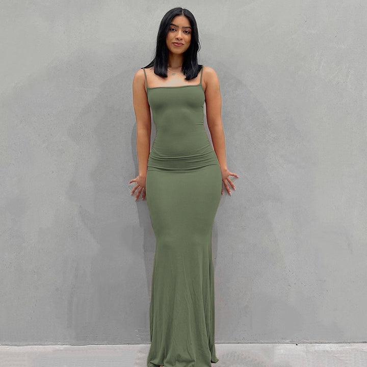 Best-Selling Solid-Color Spaghetti-Strap Dress