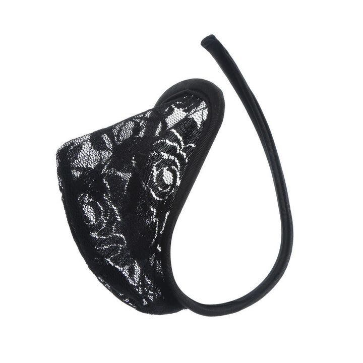 Sheer, sexy thong with a rounded front panel.