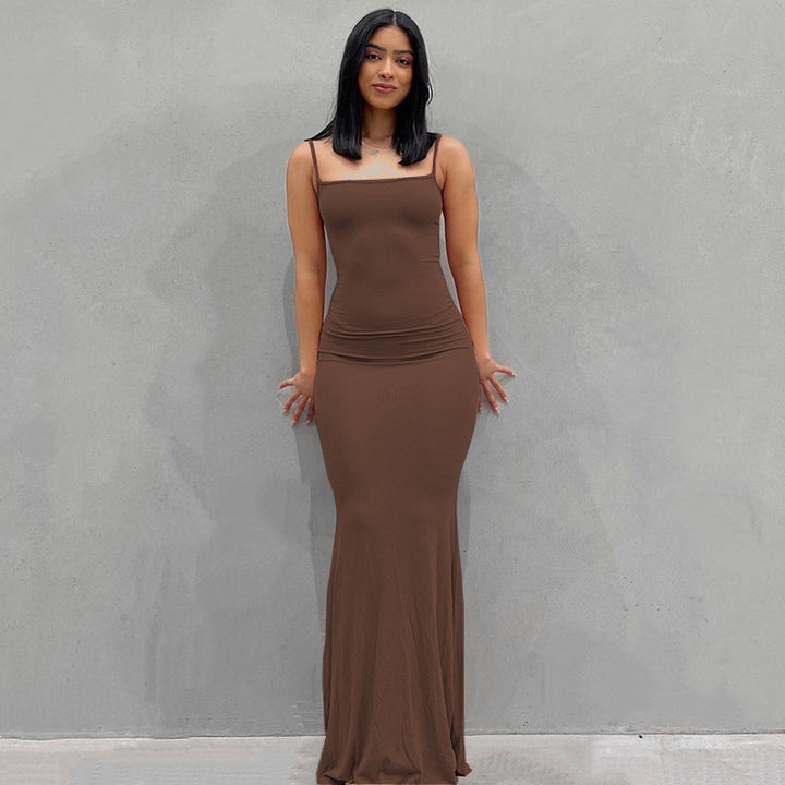 Best-Selling Solid-Color Spaghetti-Strap Dress