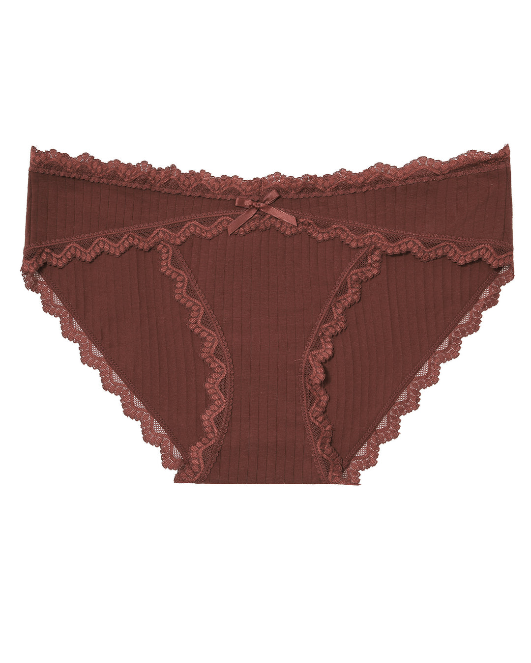 Lace-trimmed bow panties