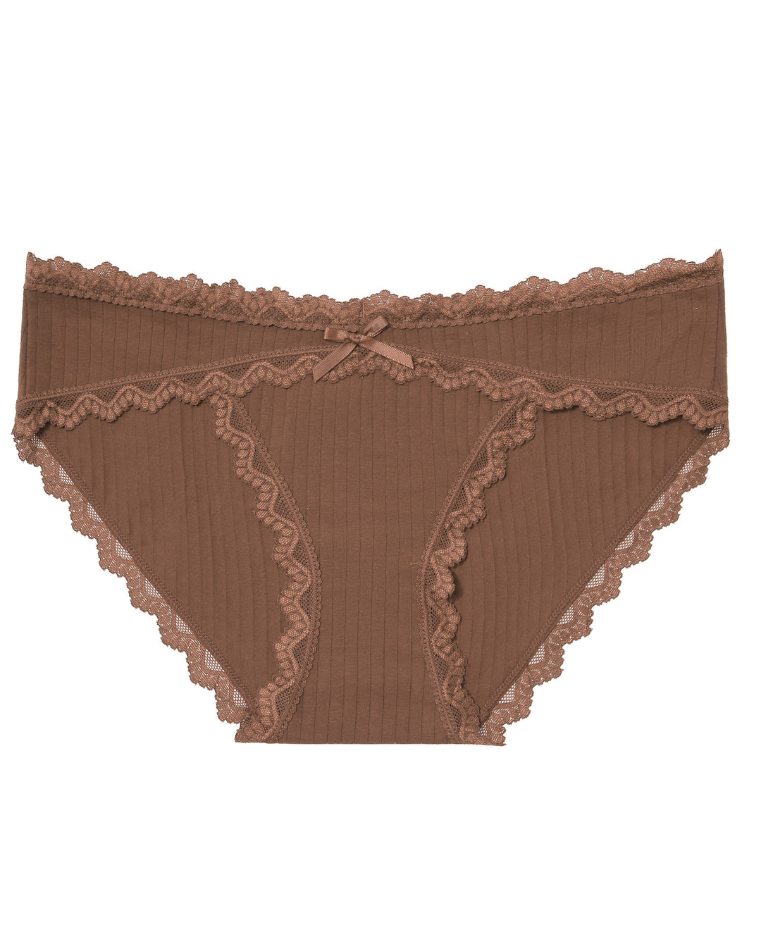 Lace-trimmed bow panties