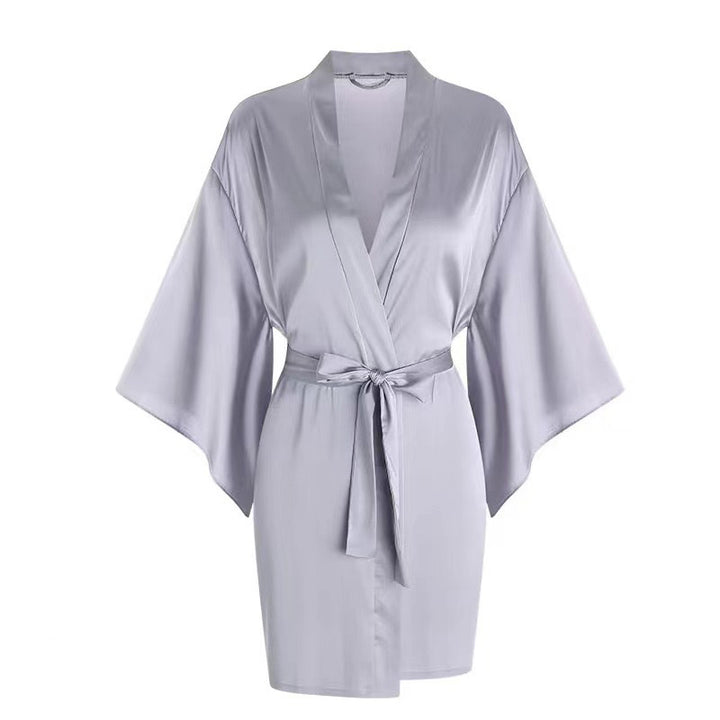 New Sexy Lightweight Ice Silk and Lace Nightgown