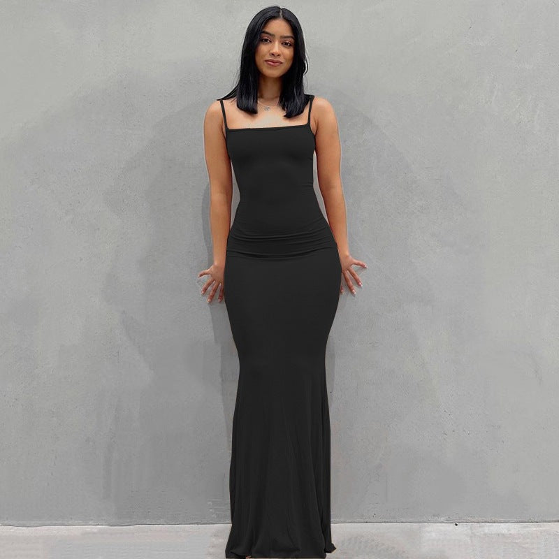 Best-Selling Solid-Color Spaghetti-Strap Dress