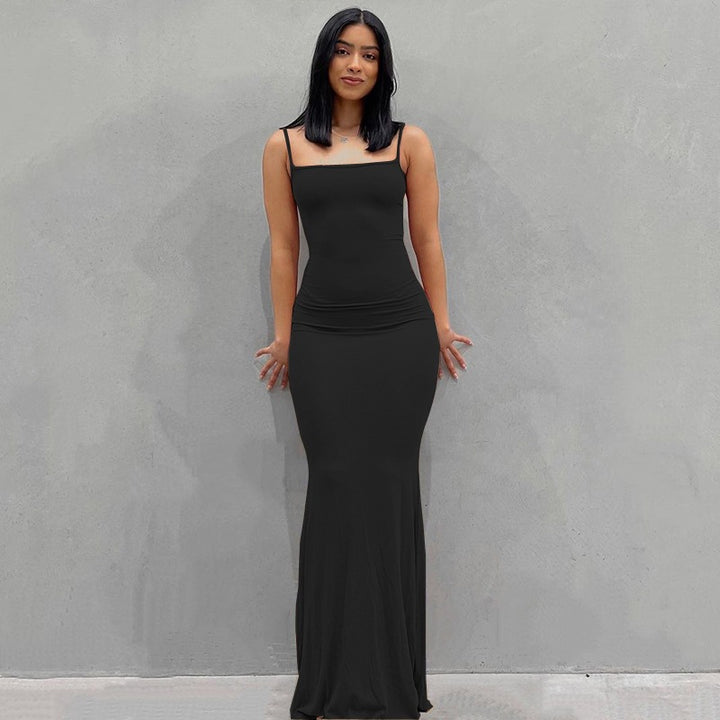 Best-Selling Solid-Color Spaghetti-Strap Dress
