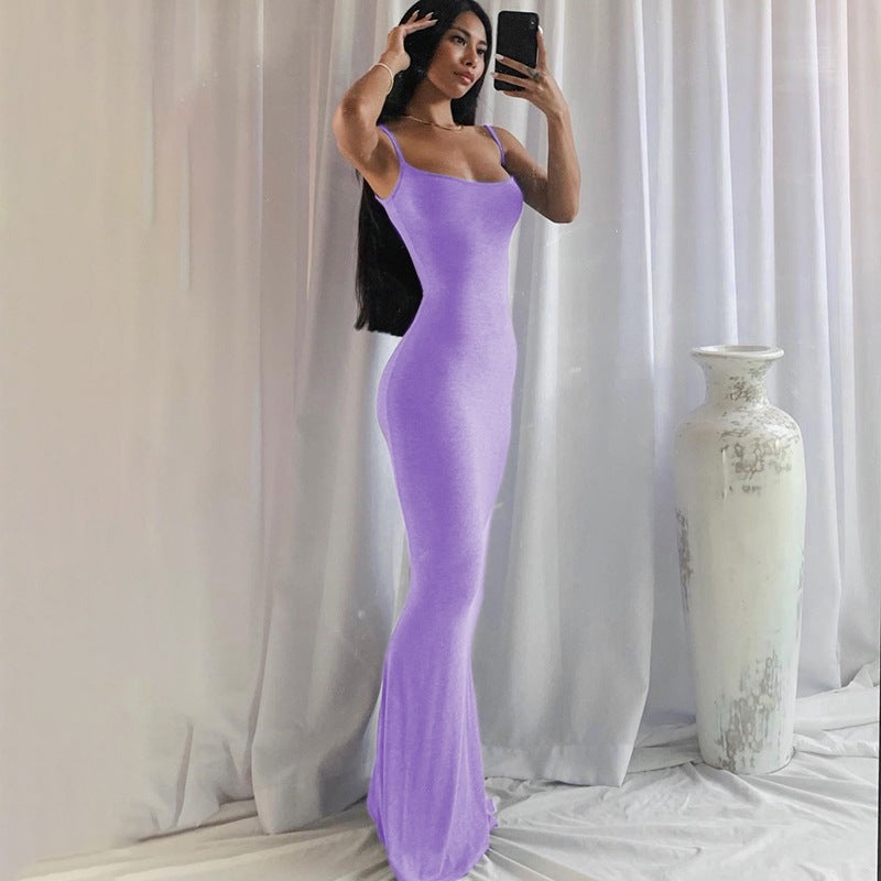 Best-Selling Solid-Color Spaghetti-Strap Dress