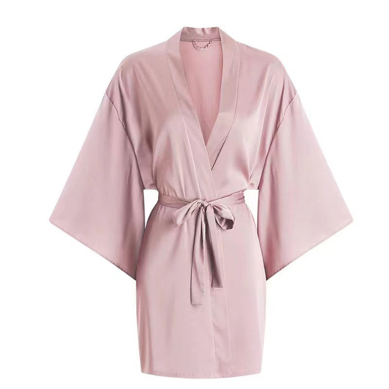 New Sexy Lightweight Ice Silk and Lace Nightgown