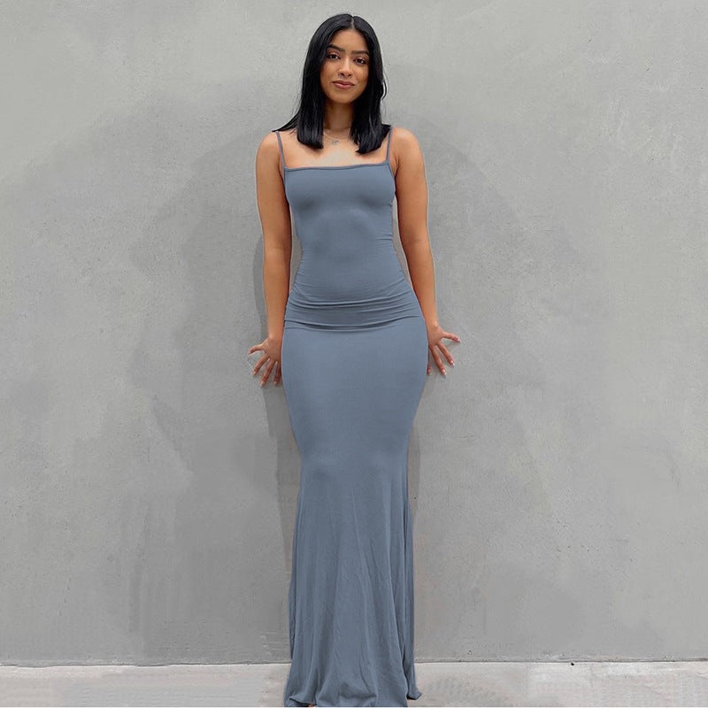 Best-Selling Solid-Color Spaghetti-Strap Dress