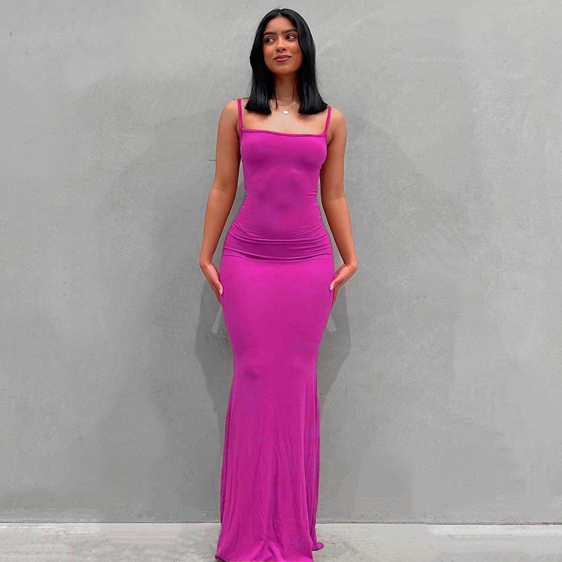 Best-Selling Solid-Color Spaghetti-Strap Dress