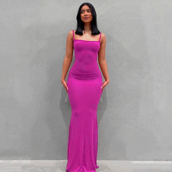 Best-Selling Solid-Color Spaghetti-Strap Dress