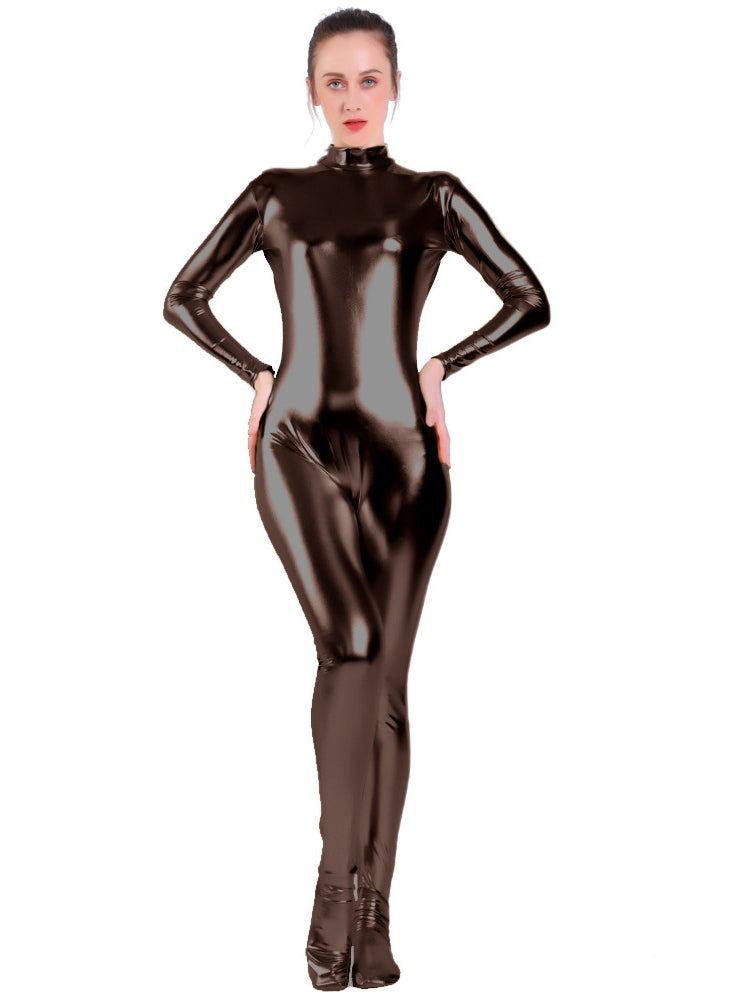 Zippered jumpsuit with footies