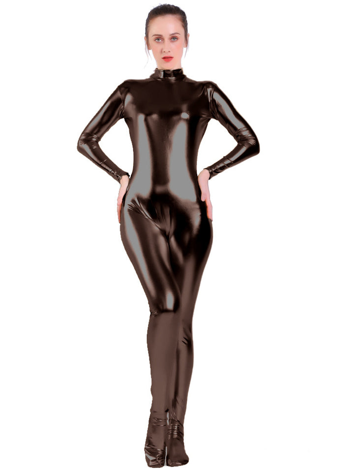 Zippered jumpsuit with footies