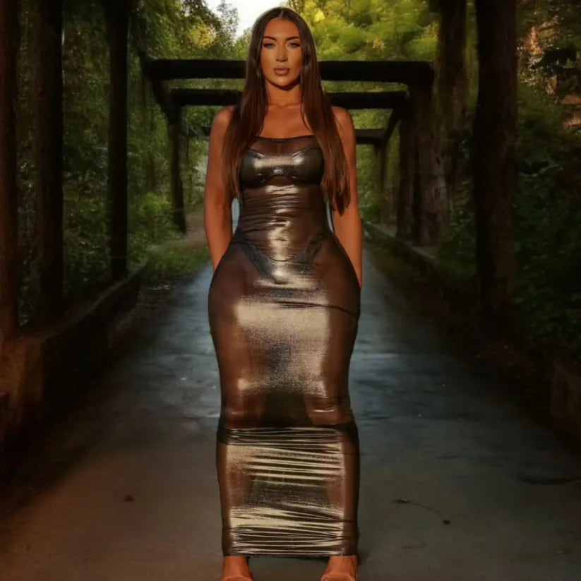 Nachtclub mode hot girl sexy durchsichtigen schlank hosenträger kleid