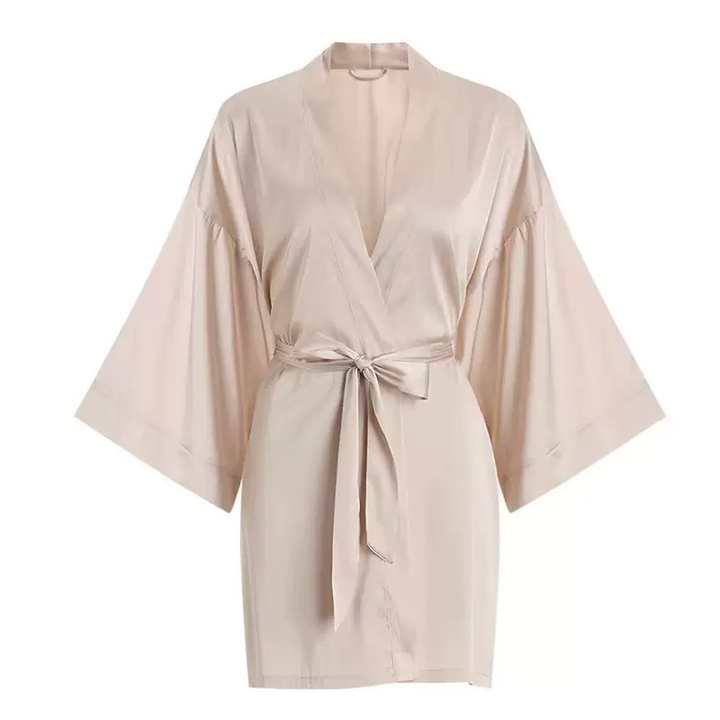 Ice-silk and lace camisole nightdress, featuring built-in pads and a bow detail