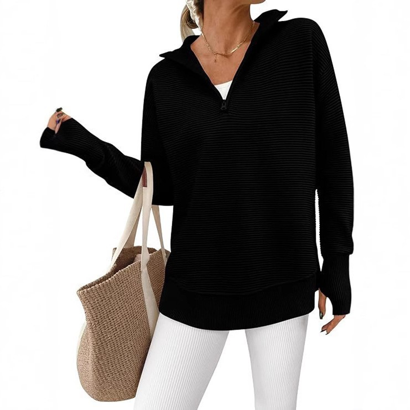 New long-sleeve ribbed knit top
