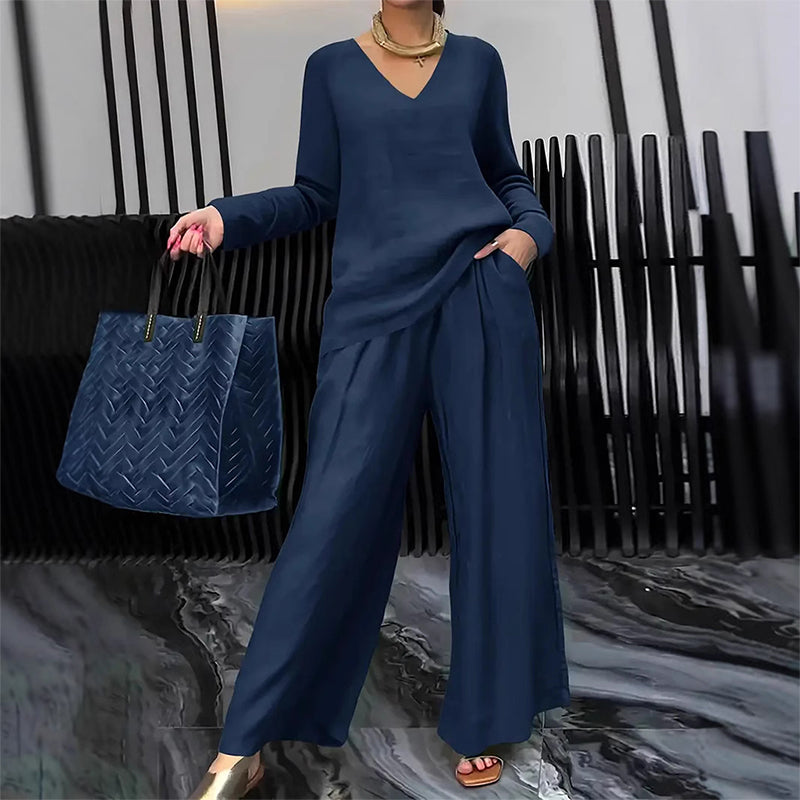 New Solid-Color Casual Matching Set for Spring and Autumn