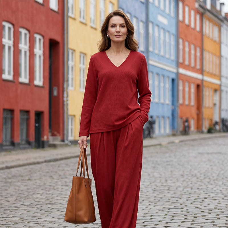 New Solid-Color Casual Matching Set for Spring and Autumn