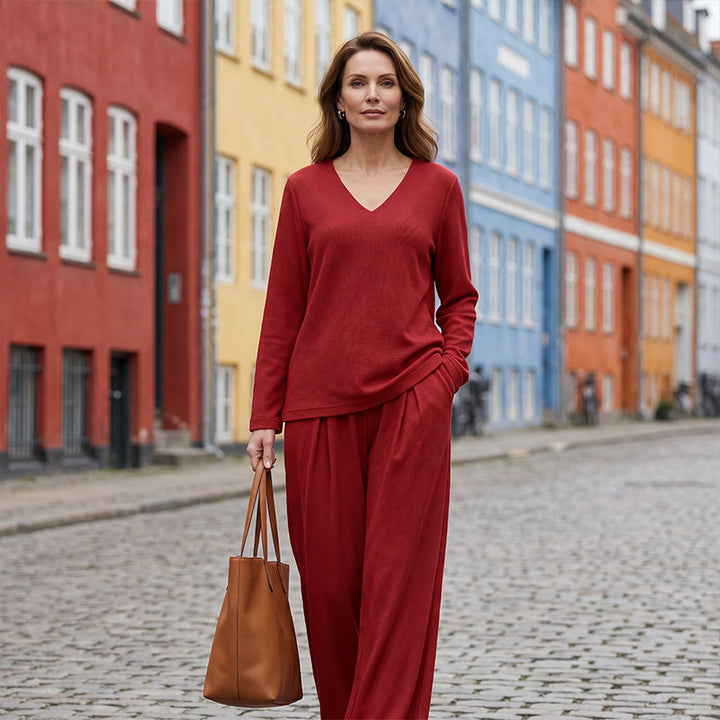 New Solid-Color Casual Matching Set for Spring and Autumn