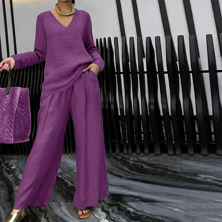 New Solid-Color Casual Matching Set for Spring and Autumn