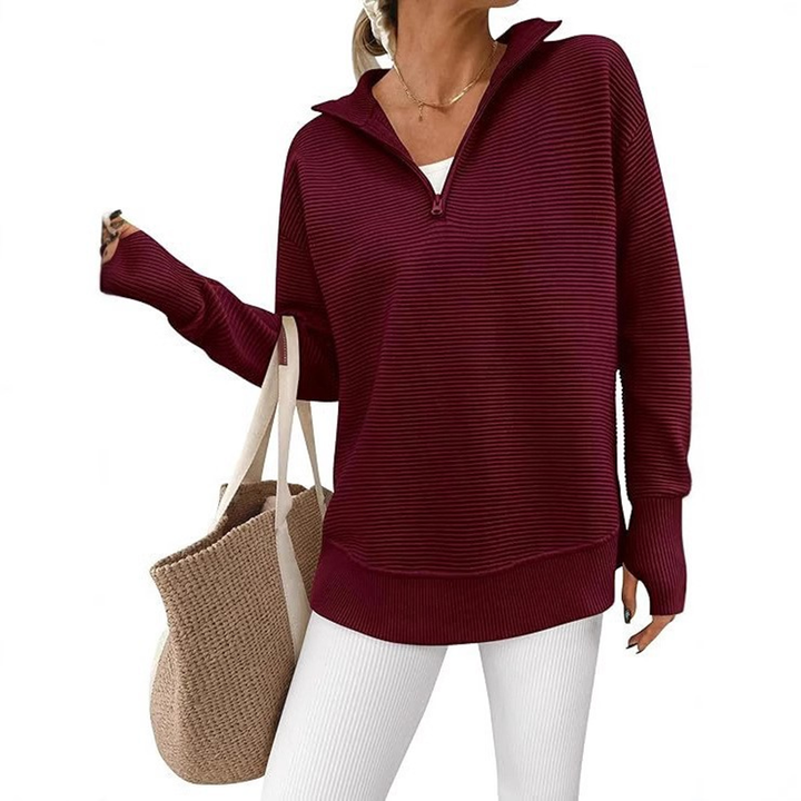 New long-sleeve ribbed knit top
