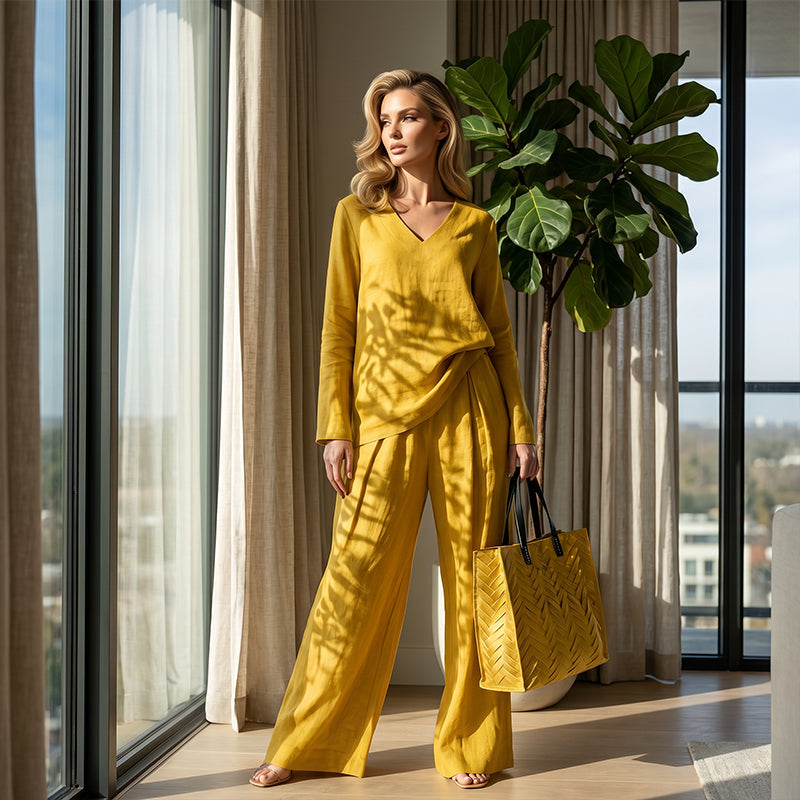 New Solid-Color Casual Matching Set for Spring and Autumn