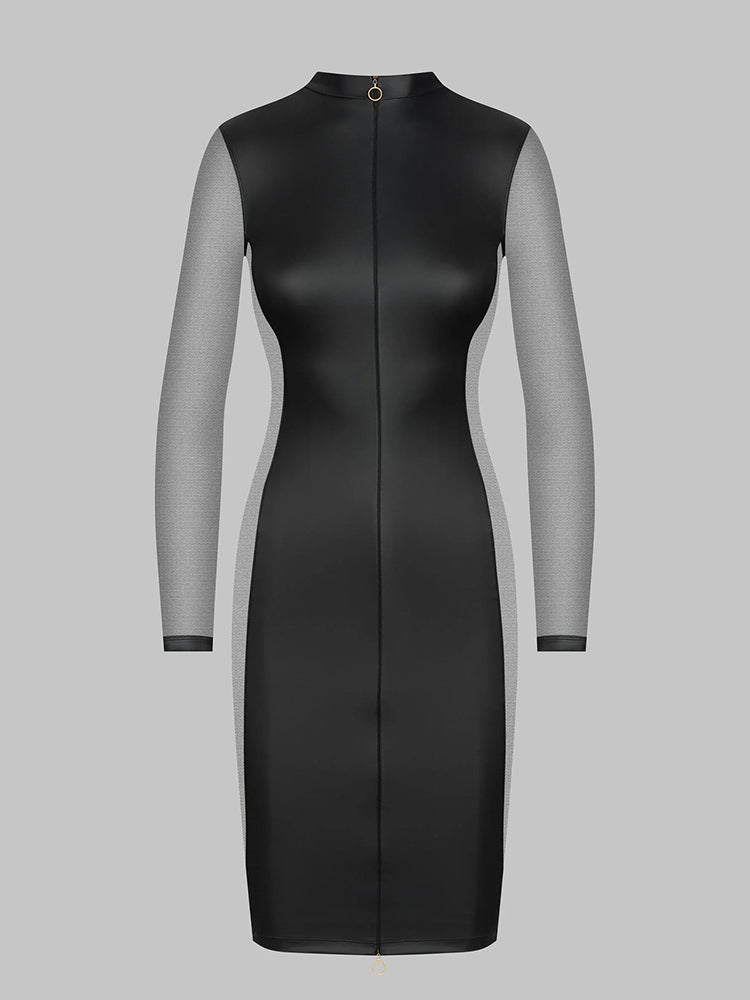 New mesh-sleeve dress
